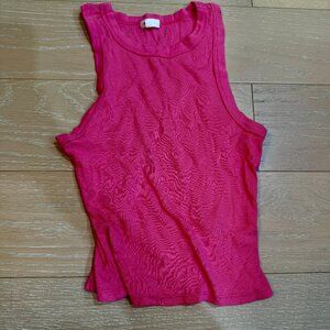 Garage Ribbed Tank Top (Pink) - Size XS